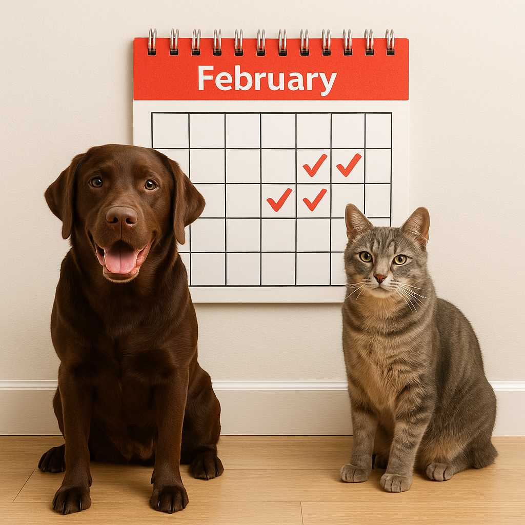 Calendário Mensal de Cuidados Essenciais para Seu Pet Calendário Mensal de Cuidados Essenciais para Seu Pet