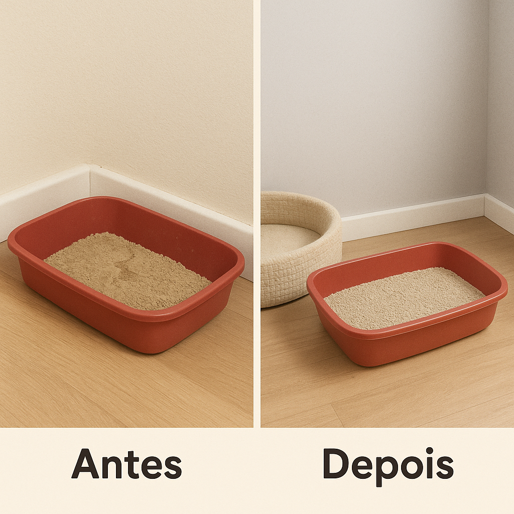 Por que o gato não usa a caixa de areia