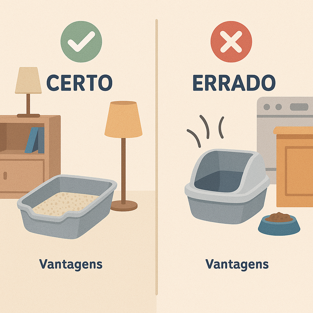 Por que o gato não usa a caixa de areia