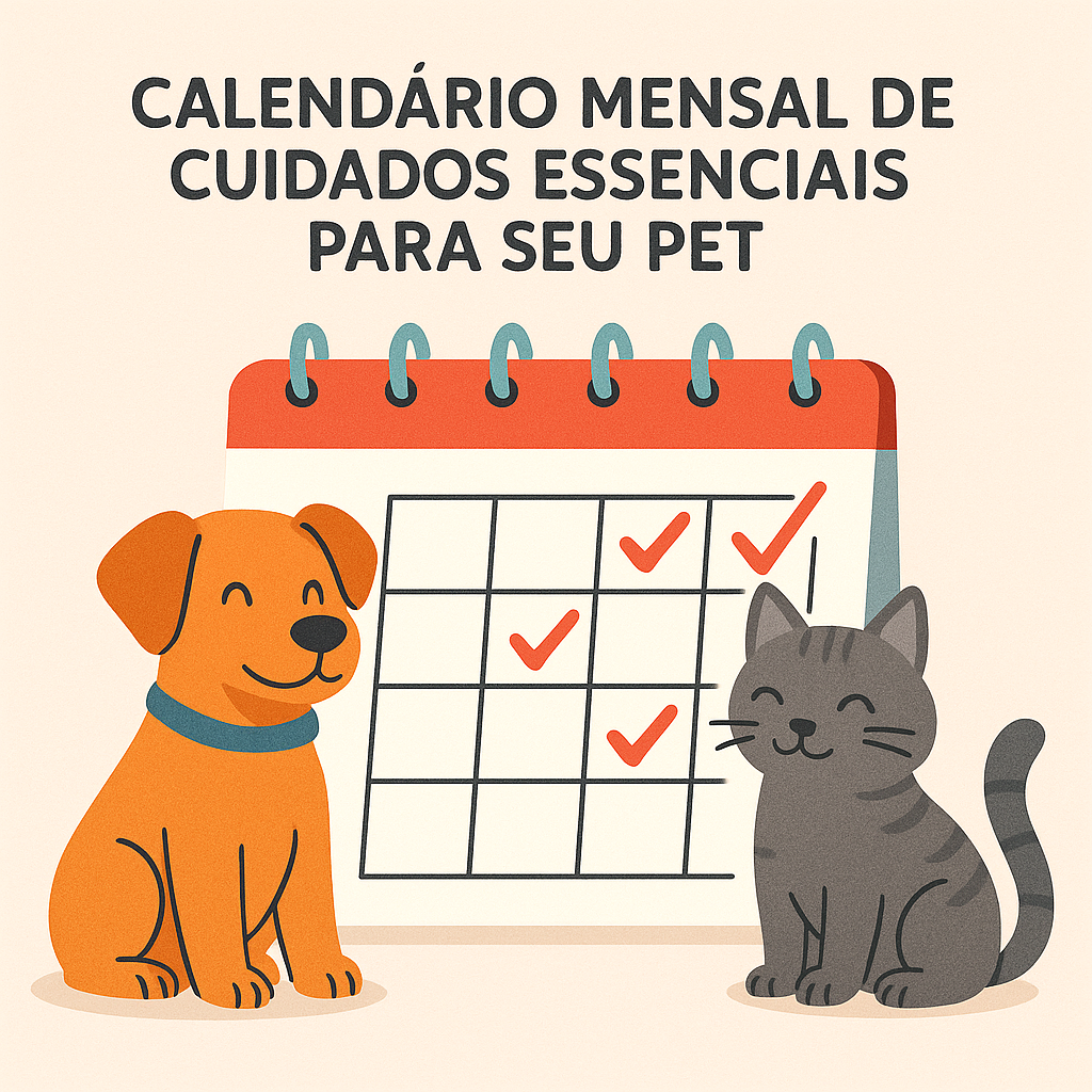 Calendário Mensal de Cuidados Essenciais para Seu Pet: Guia Completo 2025