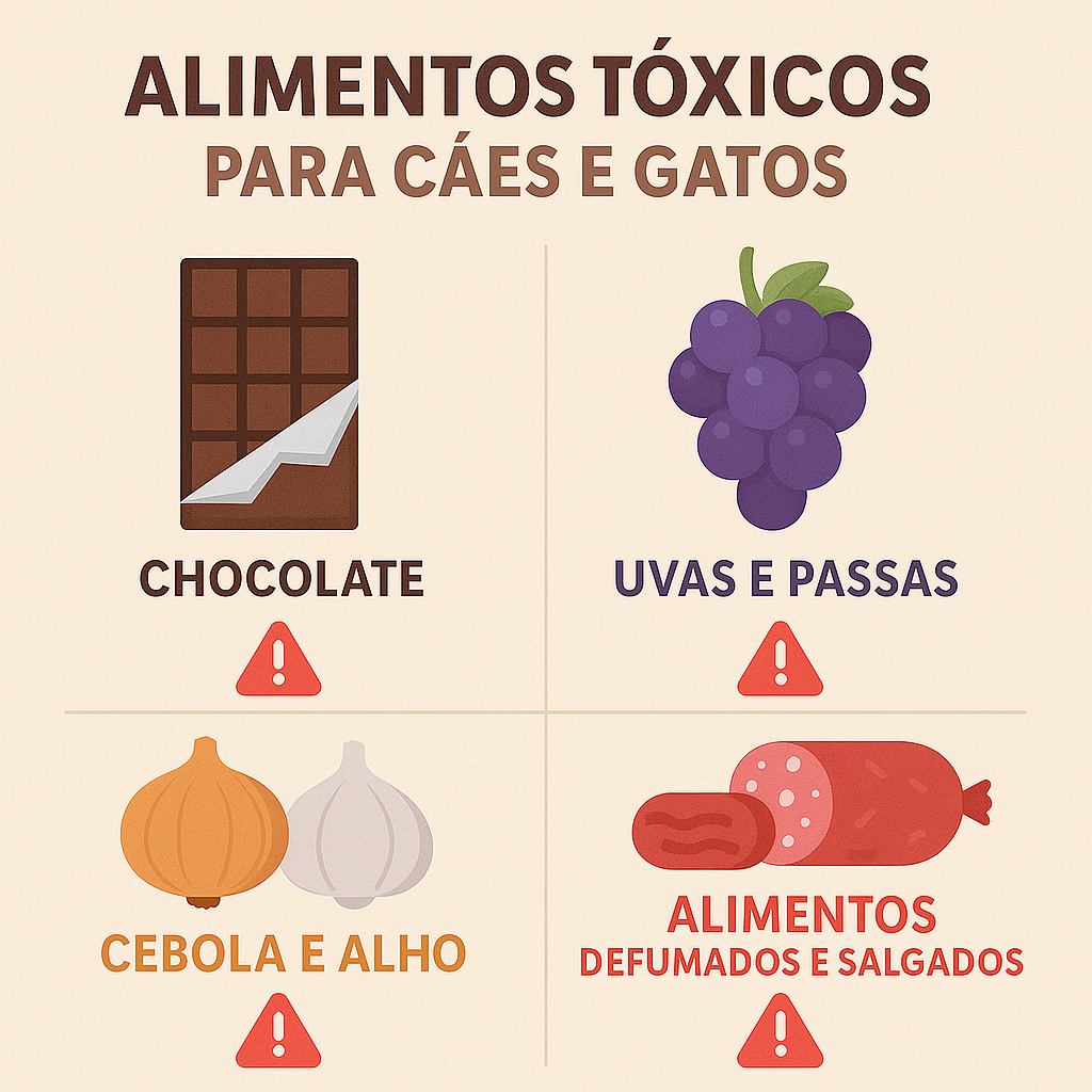 Alimentos Tóxicos para Cães e Gatos: Guia Completo de Prevenção